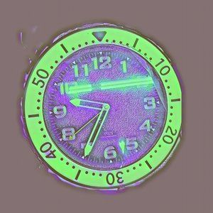 Wall Clock Light Illuminate Up In Dark - Sports Chronograph Theme Clock